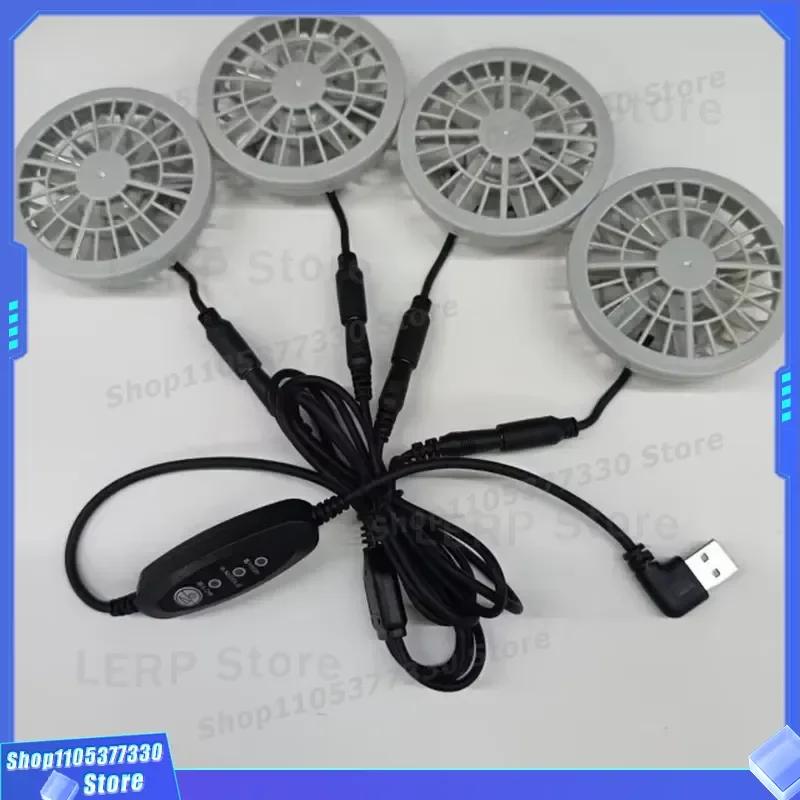4pcs Mini Blower Fan 25mm Thickness USB Switch Cable for Clothing Cooling Small Portable Air Circulator Device Quiet