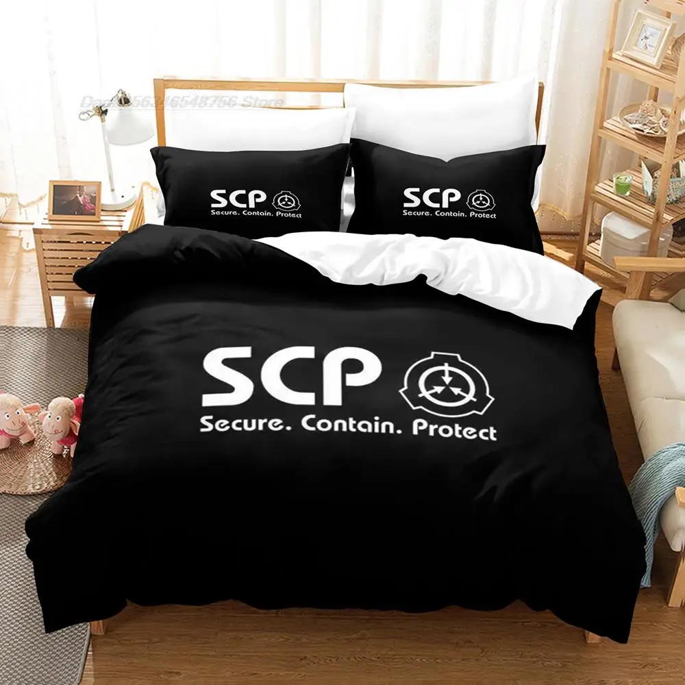SCP bed sheet set funda nordica cama aliexpress uk CN(Origin) Duvetcover&2pcs Pillowcase 100% Polyester 3D Print Yes 90gsm