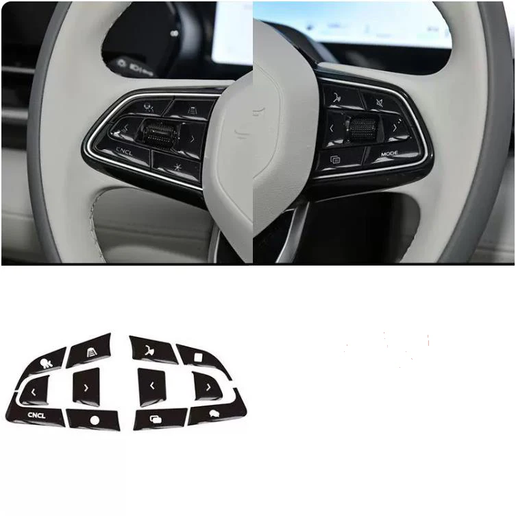For GEELY Monjaro KX11 2022 2023 Car Interior Decoration Accessories Epoxy Buttons Paste Steering Wheel Button Protection Sequin