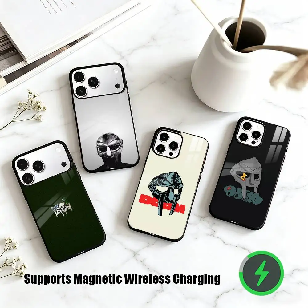 

M-MF DOOM Hip Hop Phone Case For iPhone17,16,15,14,13,12,11 Plus,Pro Compatible with magnetic wireless charging