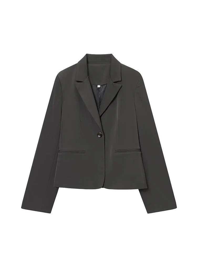 TFMLN Set di gonne blazer da donna eleganti con risvolto Giacca slim a maniche lunghe Minigonna a trapezio Primavera Autunno Nuovo abito casual femminile