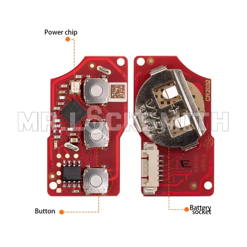 Xhorse XKB520EN Second Generation Wire Remote Key VW B5 Flip 3 Buttons Supports Wireless Programming Universal Smart Key