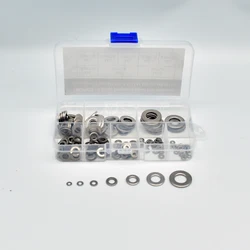 180 stks Rvs Platte Ring Plain Washer Platte Pakking Ringen Assortiment Kit voor Carterpluggen M2 M2.5 M3 M4 M5 M6 M8 M10