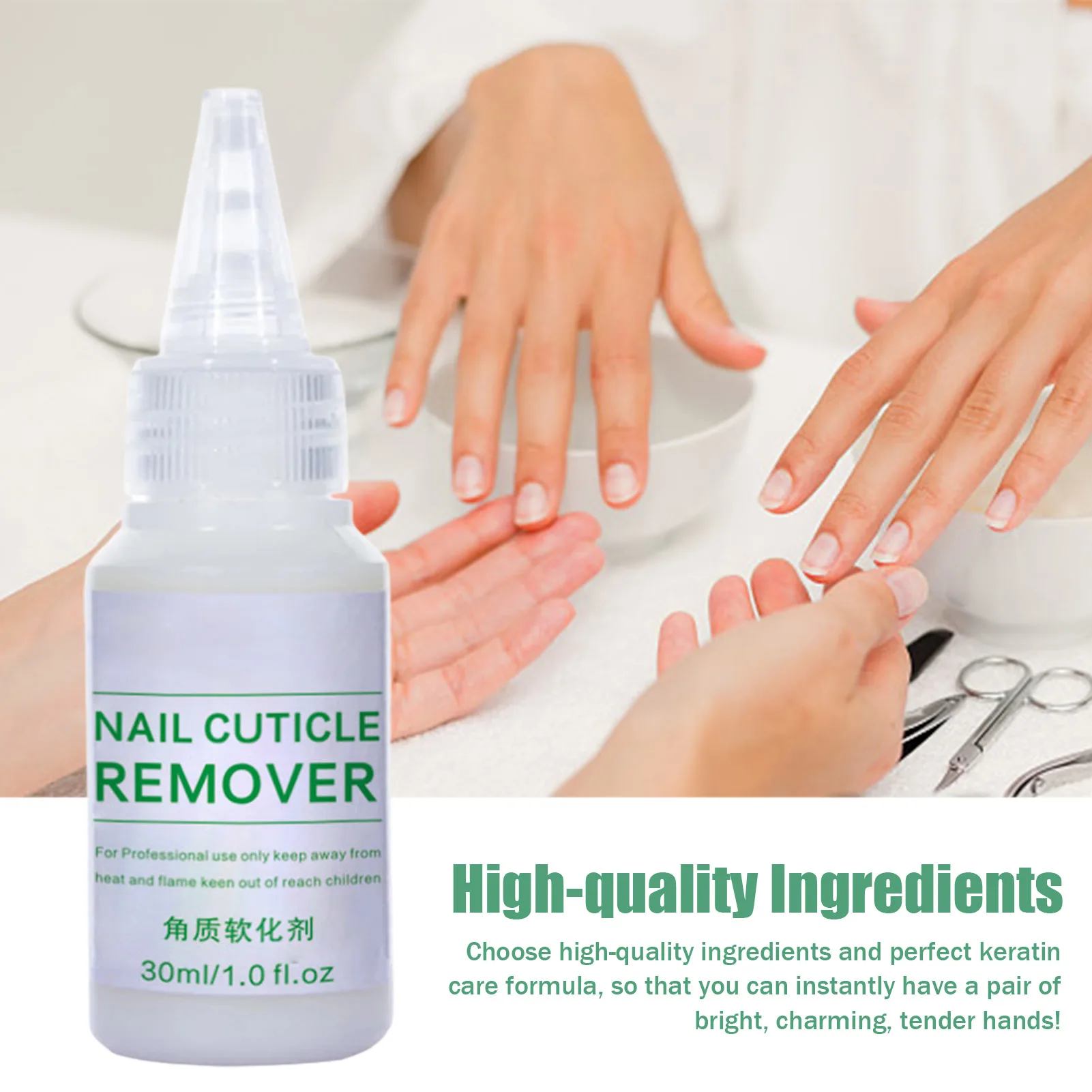 Crema removedora de cutículas, suavizante y removedor de cutículas de fórmula profesional para manicura artística en el hogar, bricolaje, 30ml