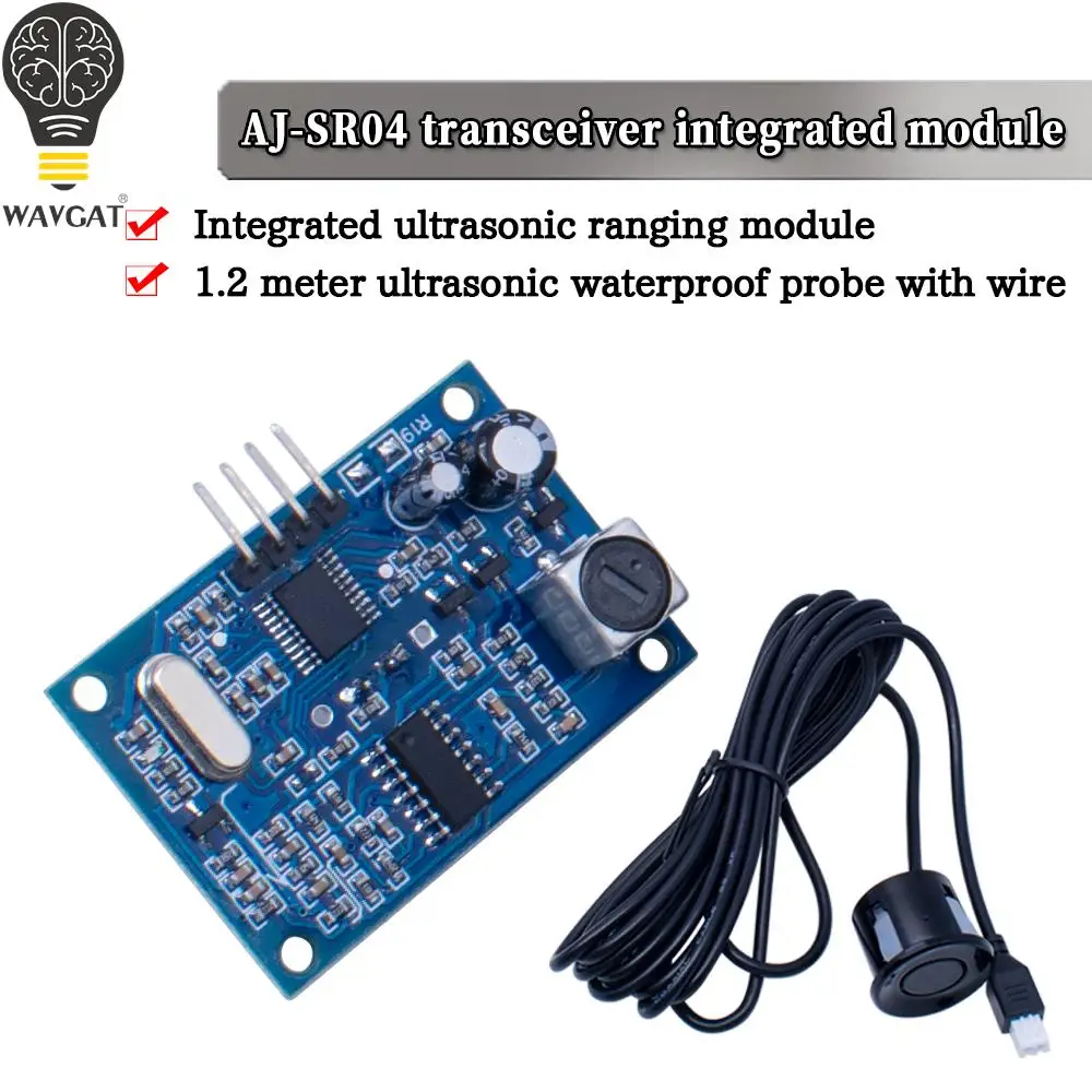 WAVGAT Waterproof Ultrasonic Module JSN-SR04T Water Proof Integrated Distance Measuring Transducer Sensor for Arduino