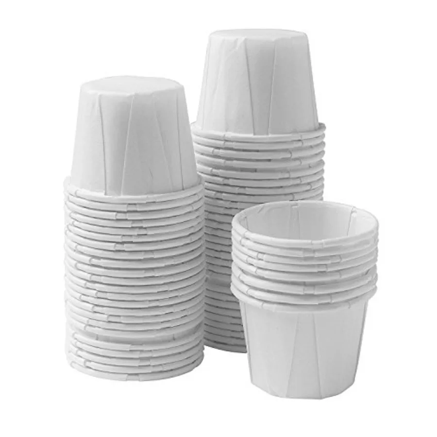 Paper Souffle Cups 3/4 oz Pack of 250 Disposable Portion Cups for Medicine, Pills, Condiments, Food Tasting and Dessert Samples