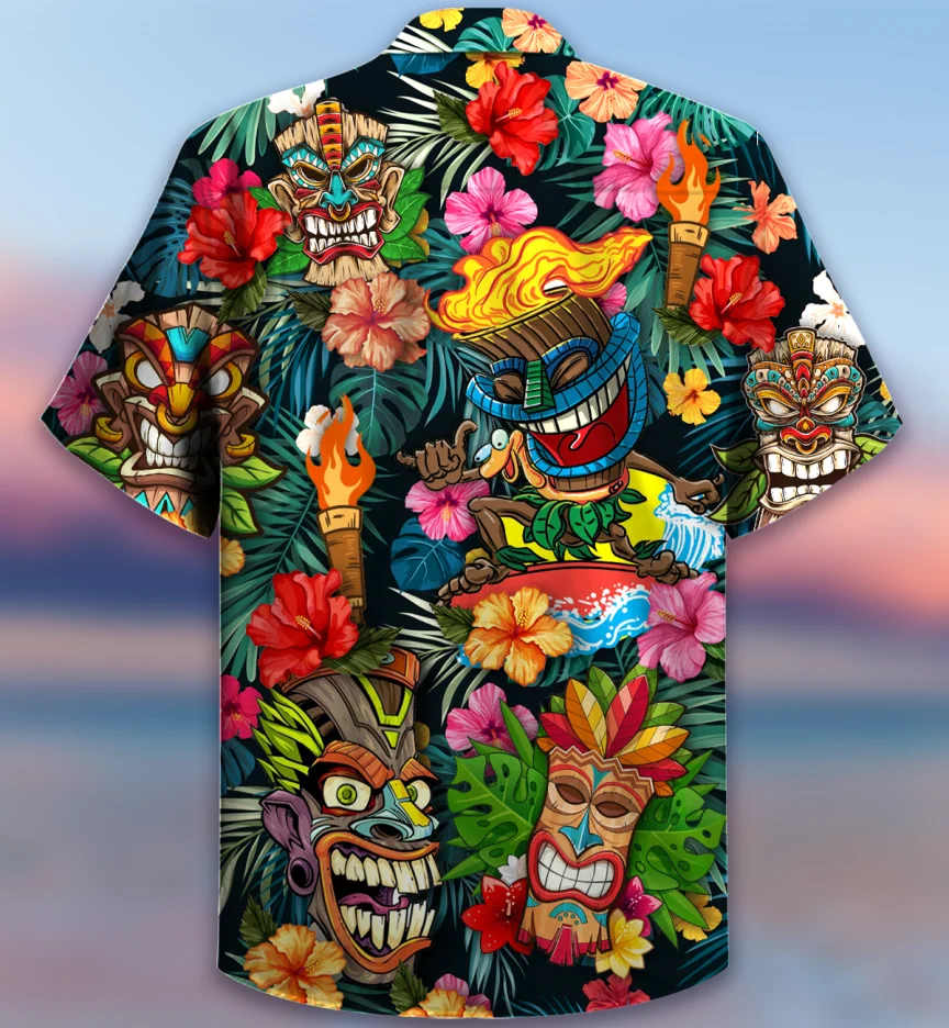 2024 Loose Breathable 3d Print Trendy Cool Fashion Hawaiian Shirts Beach Party Tops Short Sleeves Summer Men\'s Shirts