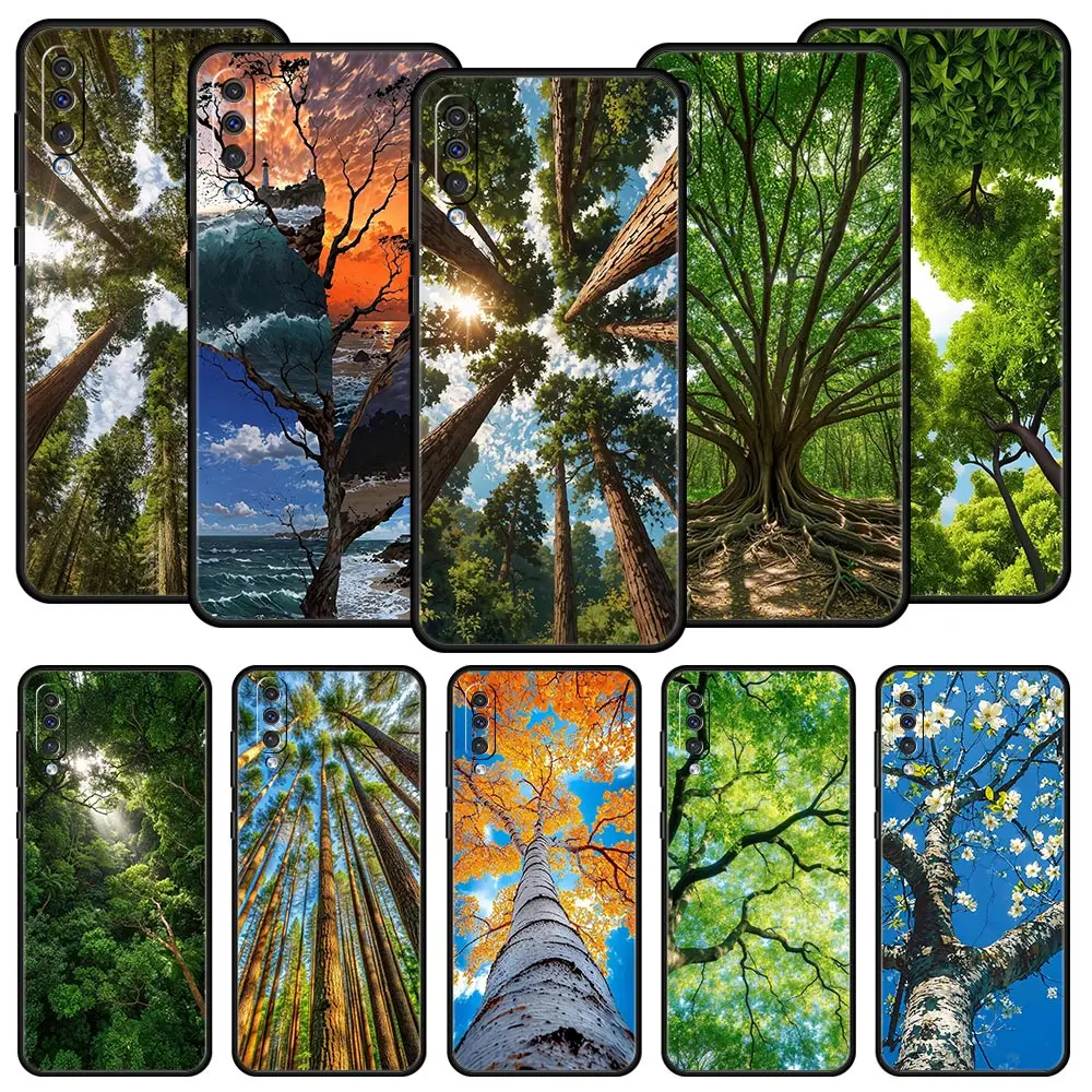 Phone Case For Samsung A56 A36 A26 A24 A12 A14 A16 A50 A70 A22 A32 A34 A54 A42 A52 5G A06 Cover Beautiful Nature Forest Tree