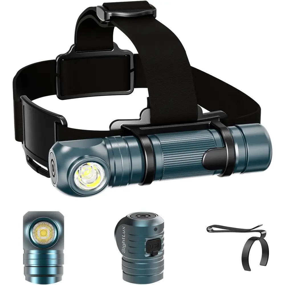 

Rechargeable 1500 Lumens Right Angle Band LED Light, Waterproof for Adults Outdoor, Camping, Hiking, Fishing, Emergency, Magneti