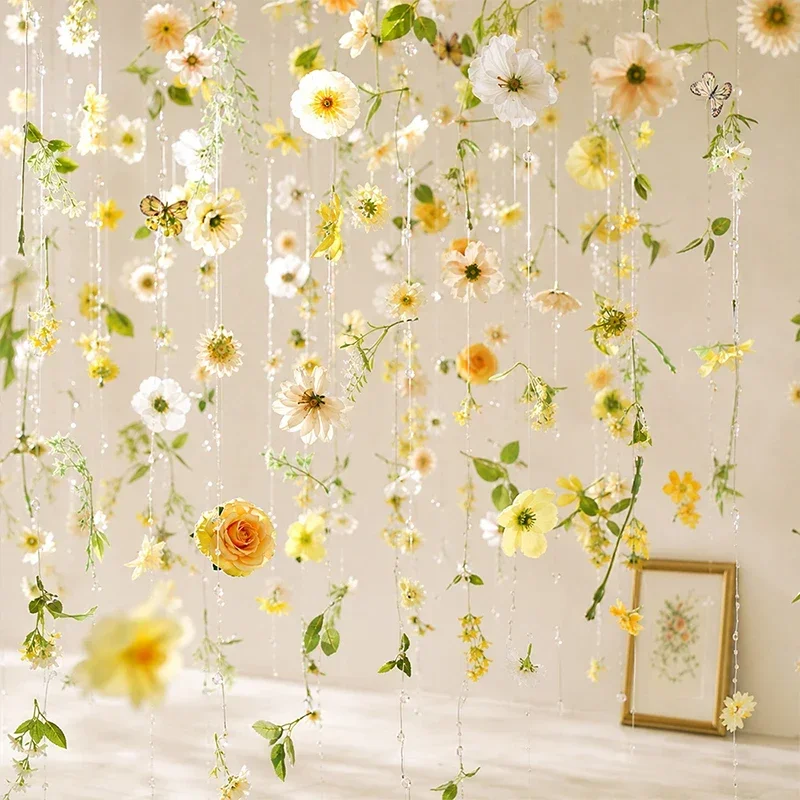 1/2 Stück 180CM Künstliche Seiden-Hängeblumenranke, Gefälschte Blumengirlande, Hochzeitsdekoration, Hintergrund-Dekoration für Zuhause und Wand – Detail 9