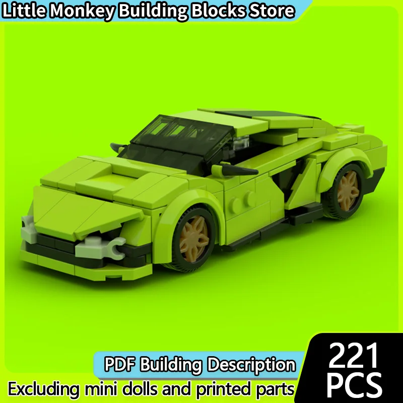 

Speed Racing Car Model MOC Building Bricks Sian Top Tier Sports Car Modular Technology Children Holiday Gifts Assemble Toys Suit