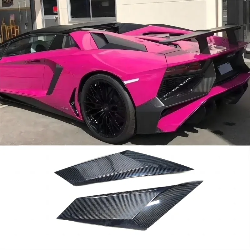 Carbon Fiber FRP Rear Vents Splitters Flaps Apron For Lamborghini Aventador LP700 LP720 LP750 SVJ Style Rear Air Outlet Cover