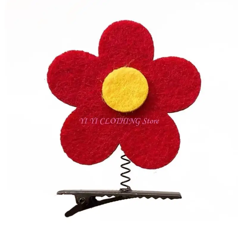 N5KF Fun Showy Yellow Exclamation Mark Hair Clip Showy Duckbill Clip Flower