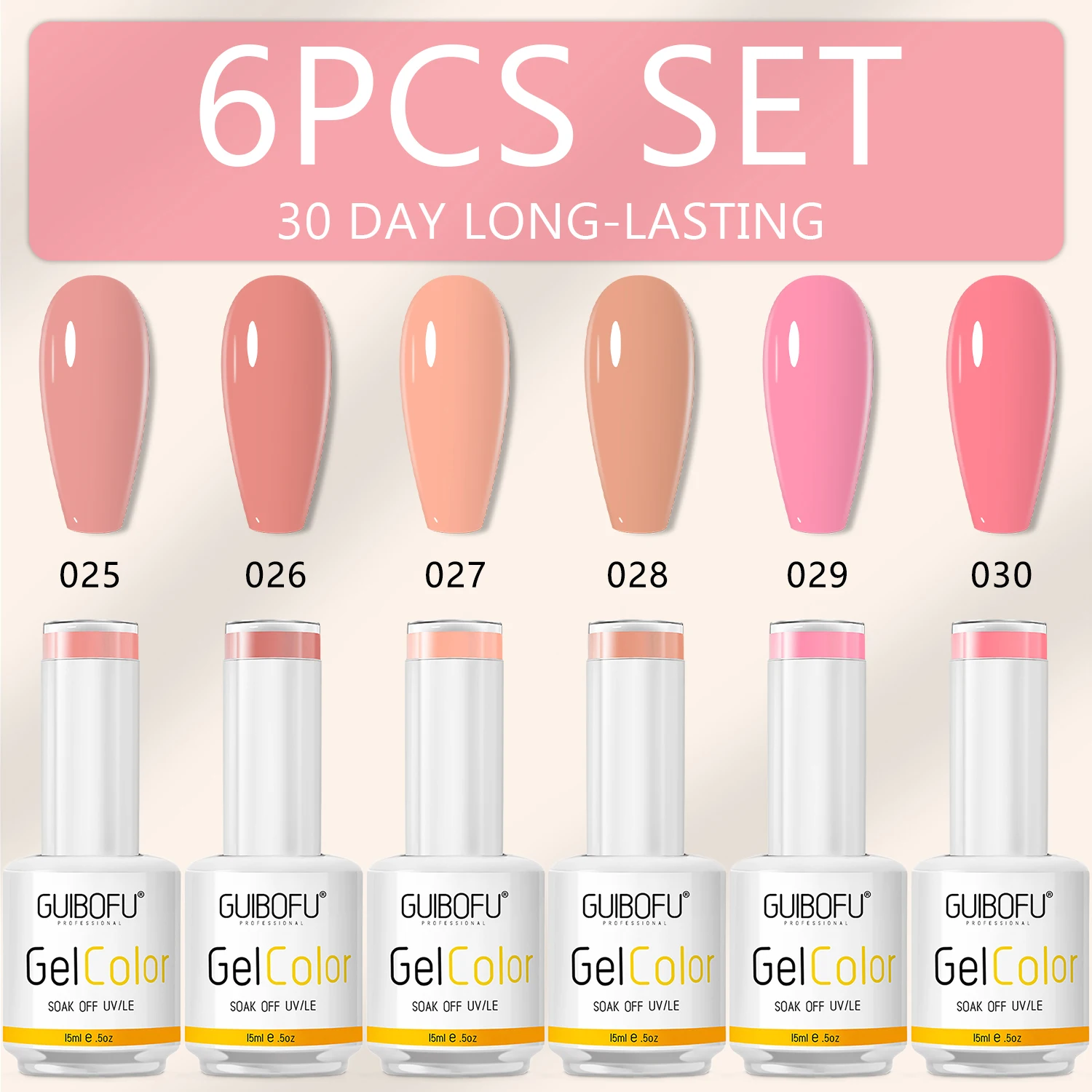 6 Pcs Set 15ml 120 Color Series Shine Finish SemiPermanent Glitter Sequins Nail Polish Set Kit Soak Off Uv Varnish Nail Art