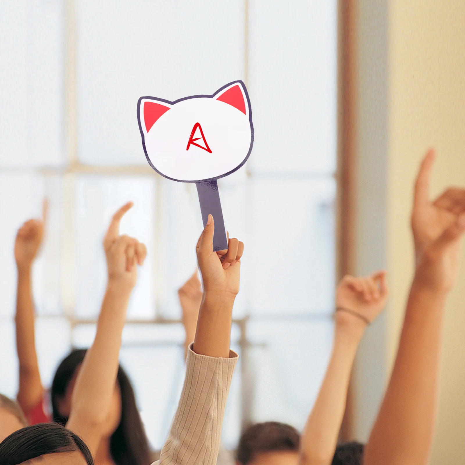 

2Pcs Handheld Whiteboards Scoreboards PVC Dry Erase Boards Single Side Reusable Voting Paddle Mini Scoreboards