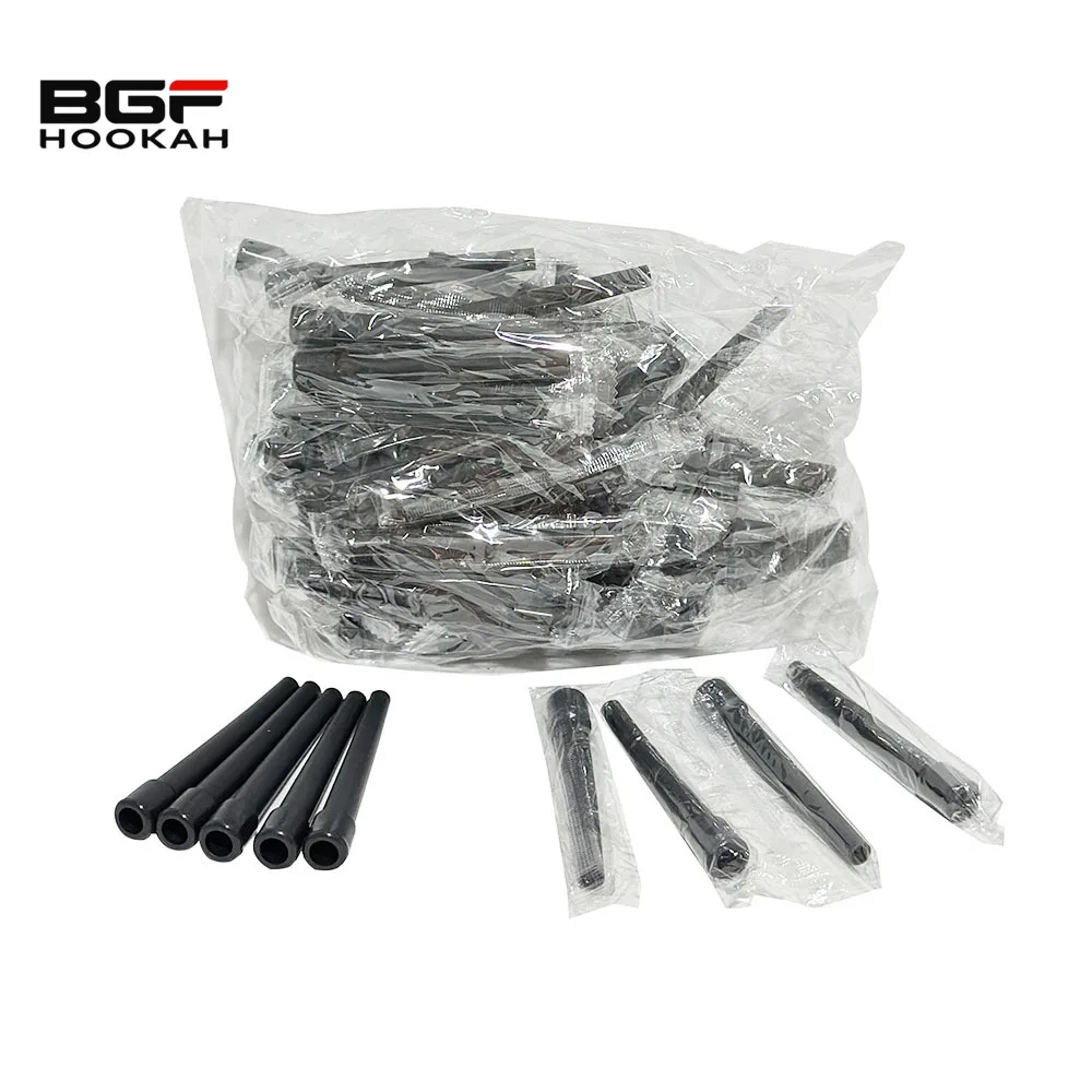 4Bags Black Disposable Hookah Mouth Tips Individual Wrapped Hookah Hose Mouth Pieces Shisha Smoking Accessories