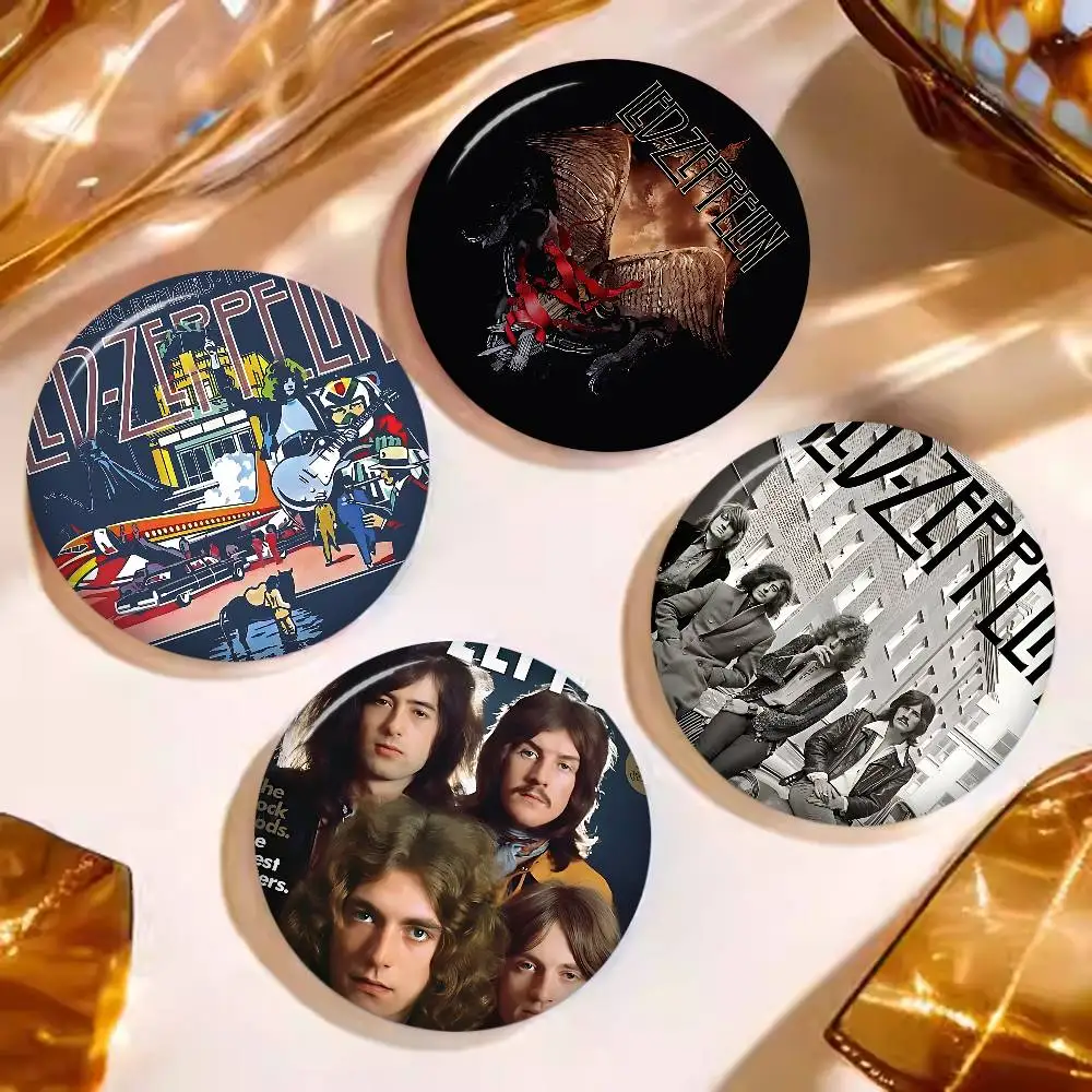 Cool L-Led Band Z-Zeppelin Soft Button Pin Bright Printed Icon Gift For Friends Badge Collar Brooch Lapel Pin Metal