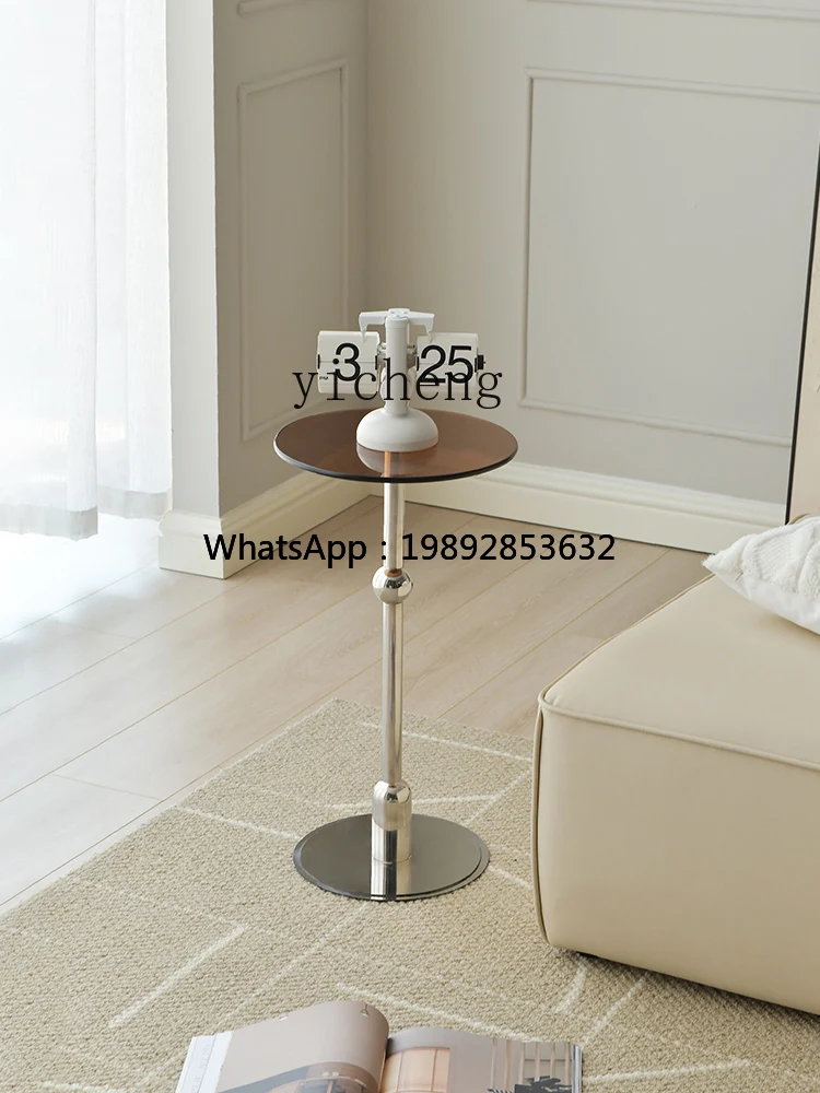 

AA round Side Table Small Living Room Sofa Small Coffee Table Modern Minimalist Mini Small Side Corner Table