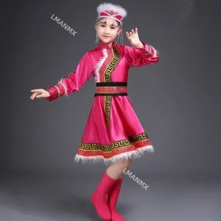 Adult Children's Mongolian Dance Costumes for Girls Chinese National Clothing Stage Performance Folk Dance Wear New Year