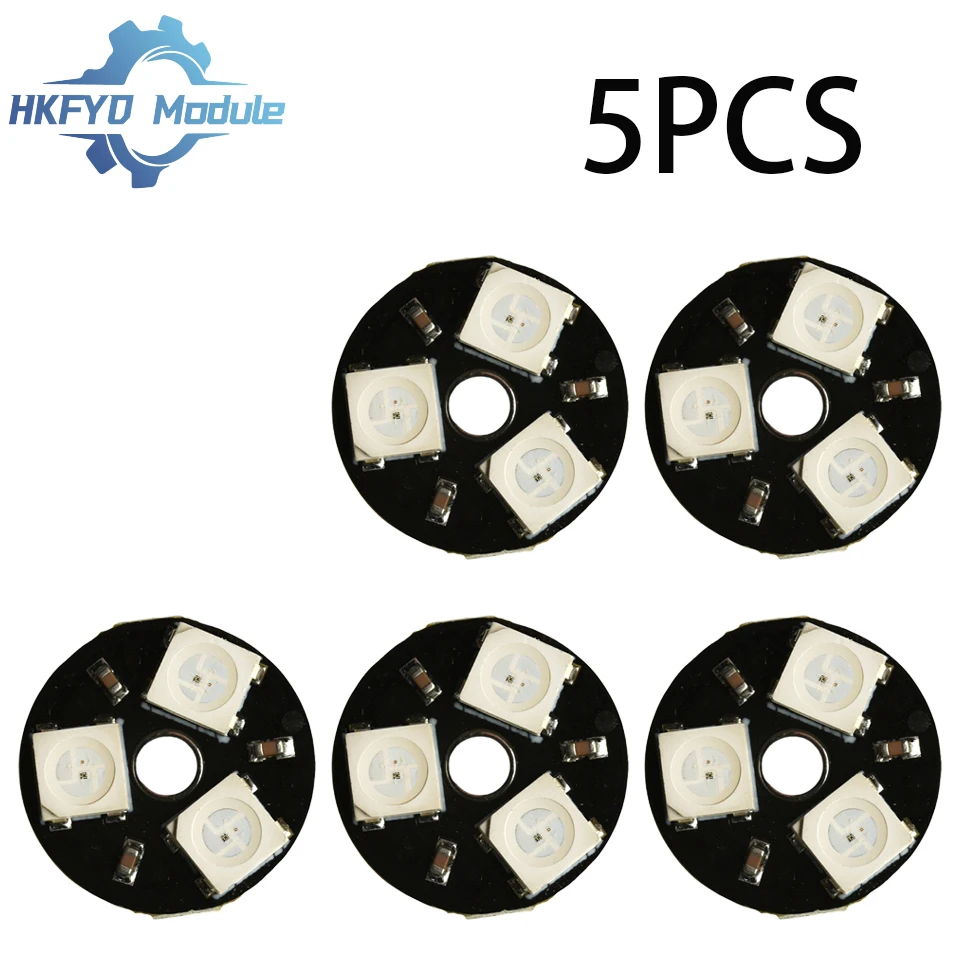1-50PCS WS2812 3-Bit RGB LED Lantern Board Round Full-Color Light Module for Arduino