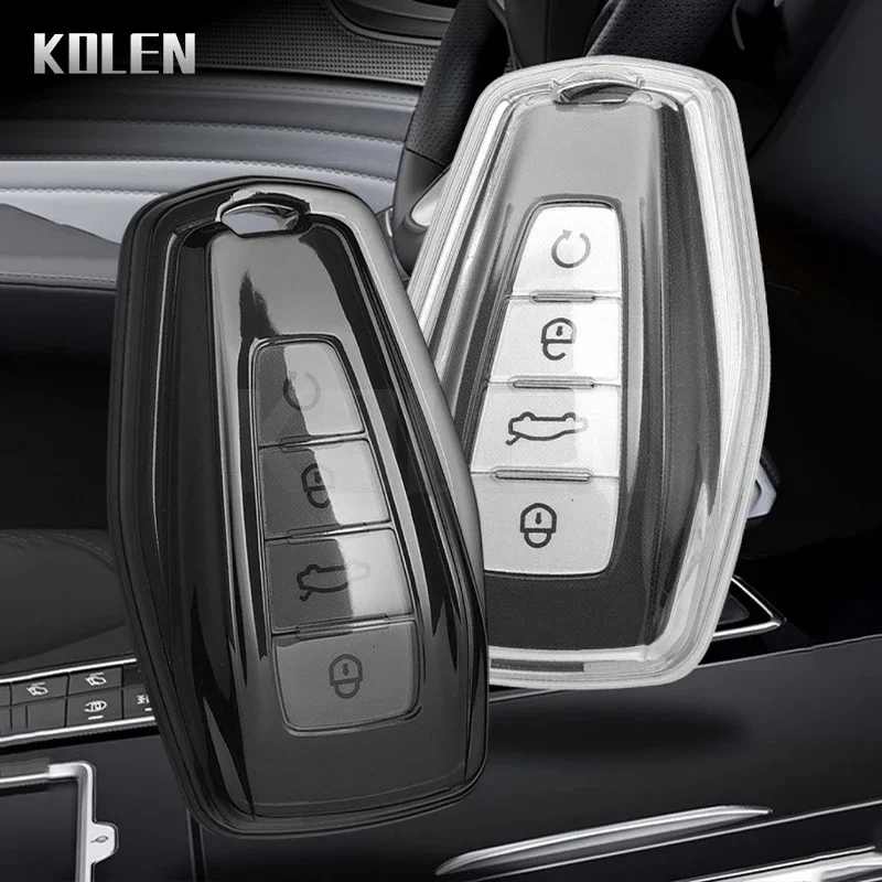 TPU Car Key Remote Case Cover Shell Fob For Geely Atlas Boyue NL3 Coolray 2024 X6 X7 EX7 Emgrand Kulrey GT GC9 Auto Accessories