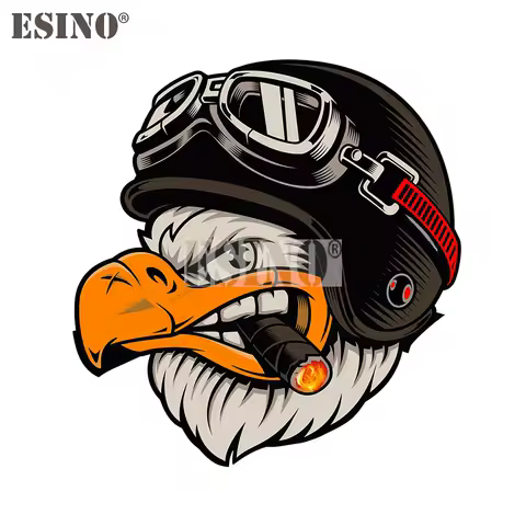 Car Styling Creative Funny American Eagle Helmet Cartoon PVC Waterproof Car Body Sticker Pattern Vinyl