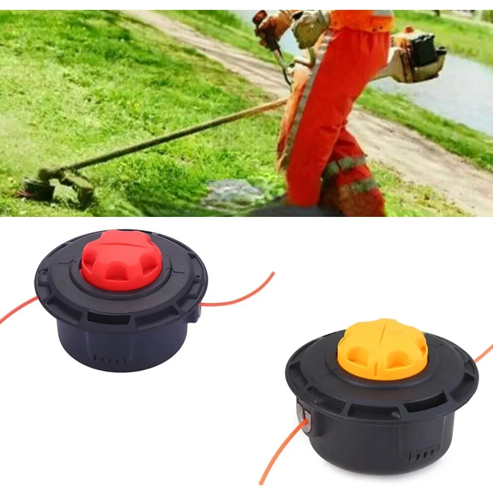 Petrol Mower Trimmer Head M10x1.25 for FUXTEC Strimmer Bump Feed Line Spool Lawn Mower Brush Cutter Garden Power Tool Accessorie