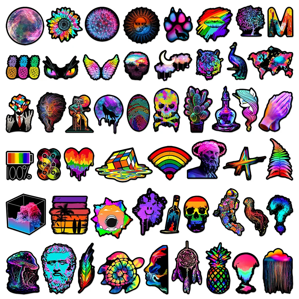 10/30/50pcs Coloful Art Graffiti Stickers Cool Cartoon Sticker Decoration DIY Phone Case Notebook Laptop Waterproof Decals Toys