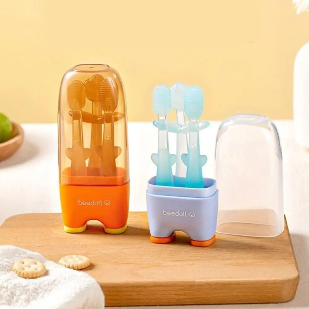 

PP Babies Silicone Toothbrush New Tongue Cleaning Silicone Tongue Brush Children's Toothbrushes Baby