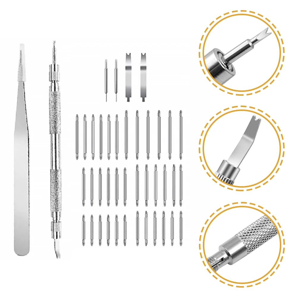 

Strap Replacement Kit Stainless Steel Durable Tools For Watch Band Link Pin Removal Non-Slip Design Easy Fix Wrist Strap Repair