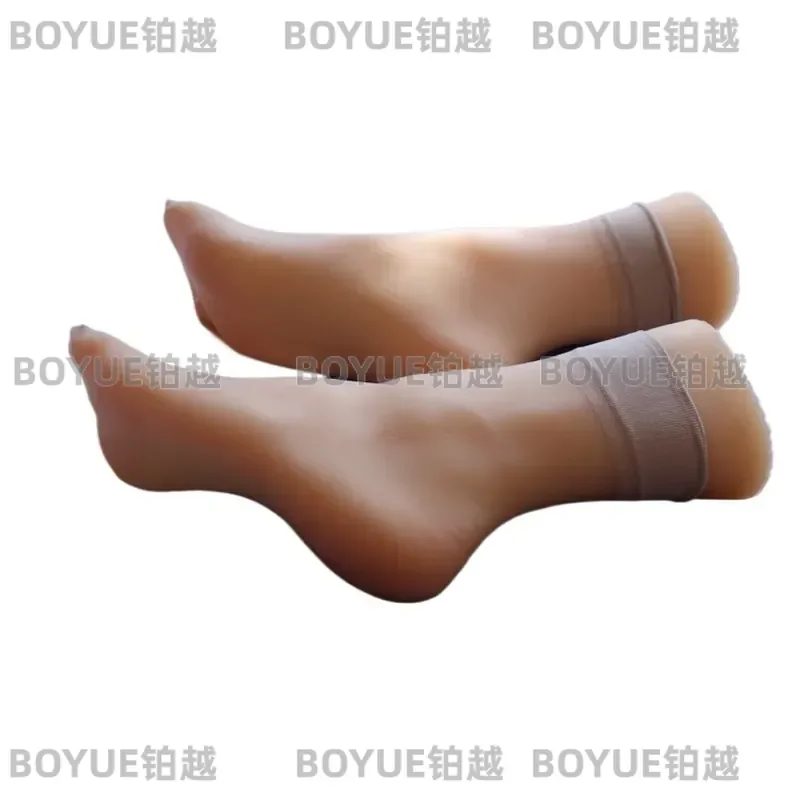 Realistic Silicone Foot Model Female Mannequin for Shoe Sock Display Photography Prop Lifelike Inverted Leg Stand Studio