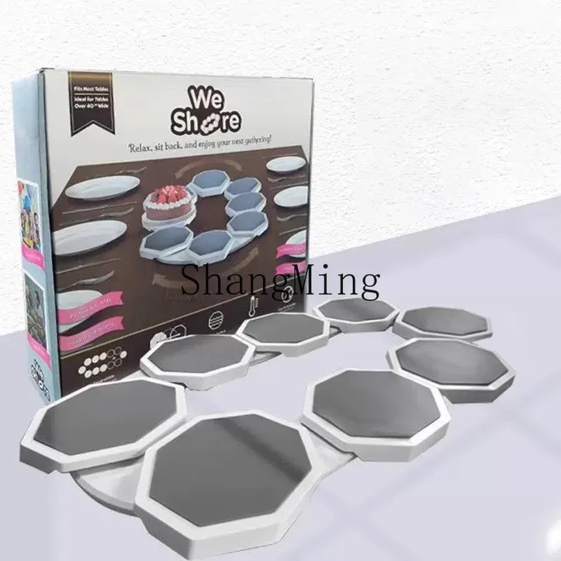 CL long table rotating plate Household special manual dish suitable for long dining table Portable tray Long table rotating dish