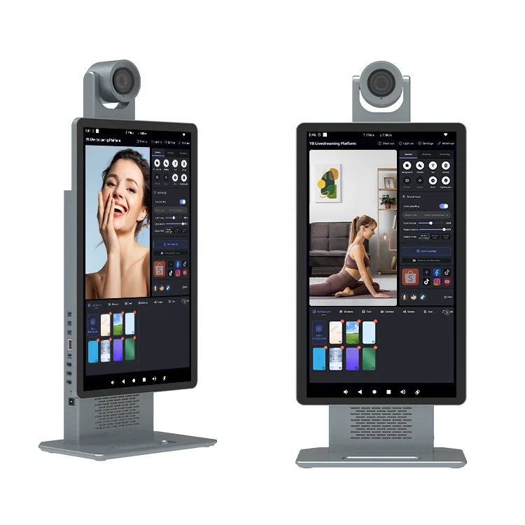 HUSHIDA Desktop15.6 Inch Smart Live Broadcast Machine Beauty Fill Light & HD Camera Live Streaming Equipment