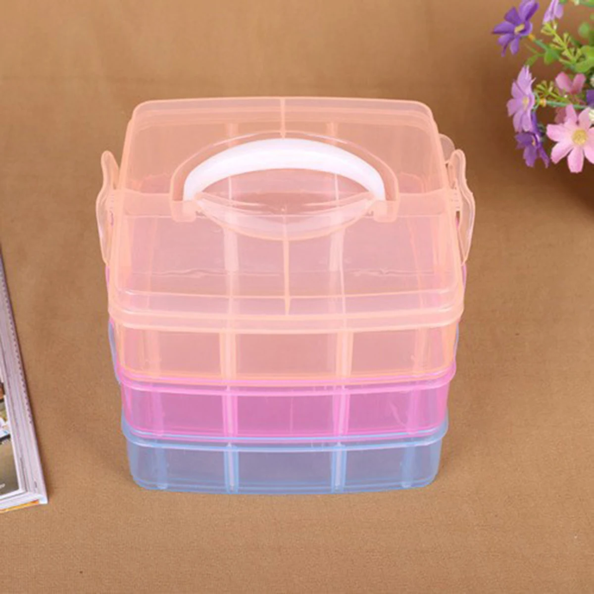 

Integrated storage box, transparent storage box, multi-layer combination, portable assembly, building blocks, toys