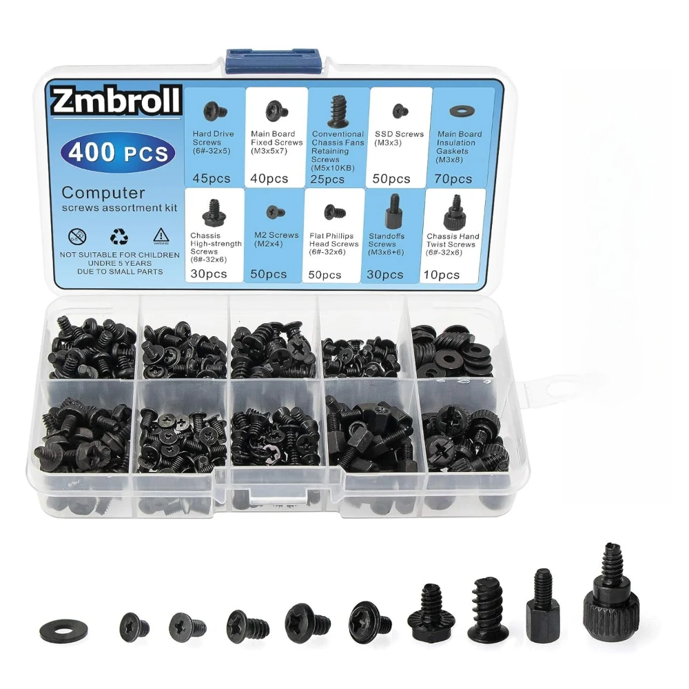 400/800PCS Screw Set Computer Repair And Installation Bolt Group Computer Case Hard Drive Cooling Fan Motherboard Power Supply