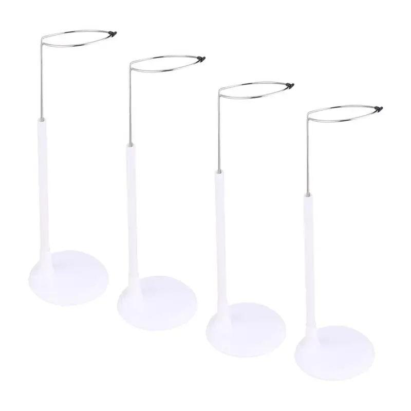 4 stücke Puppe Unterstützung Kreative Puppe Halterung Unterstützung Tragbare Teddybär Stehen Mode Puppen Lagerung Rack Für Home Weiß 35cm