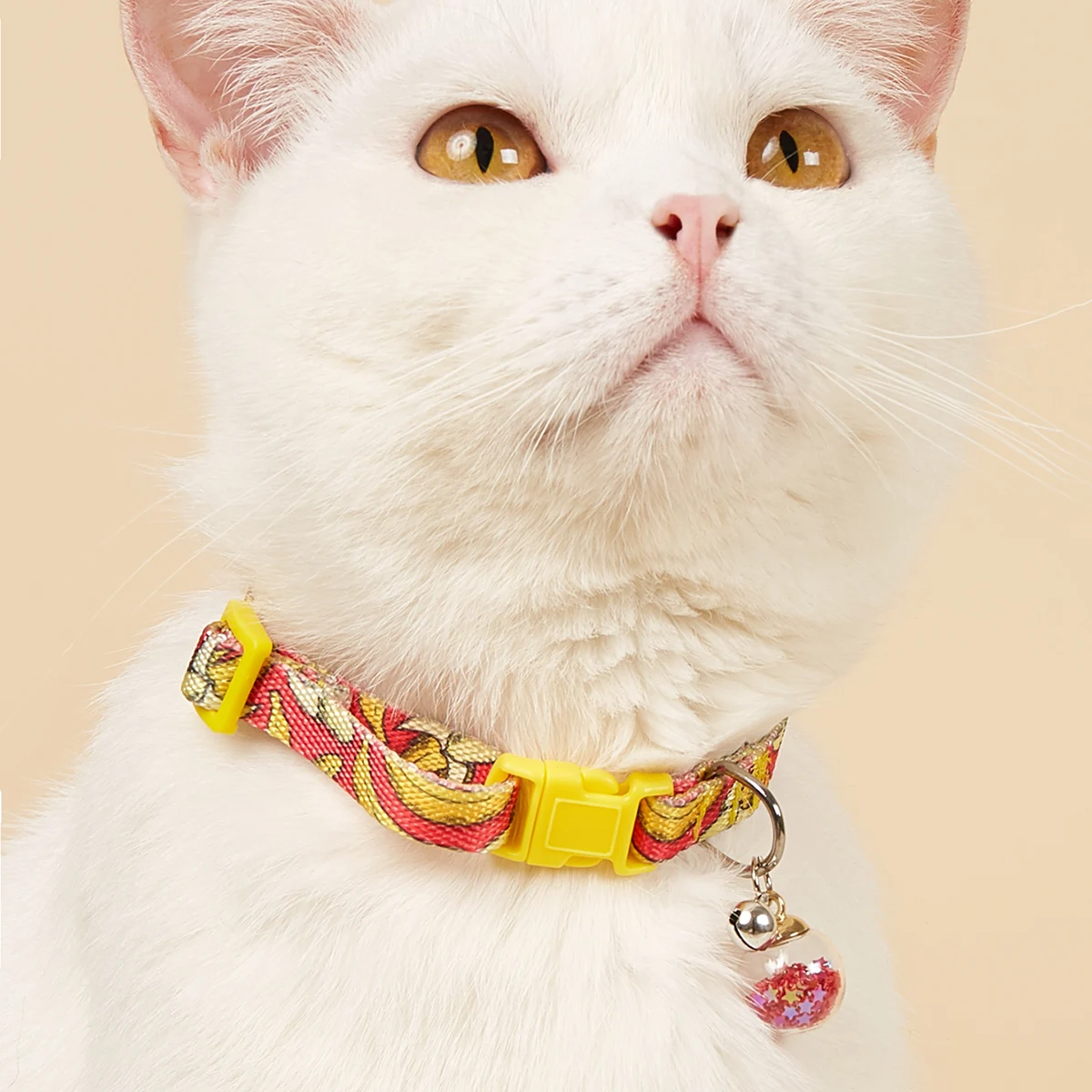Nur süßes Katzenhalsband für Kätzchen und Welpen, Haustierhalsband mit Anhänger, Glocken, bedrucktem Muster, trendigem, verstellbarem, dekorativem Halsring – Detail 19
