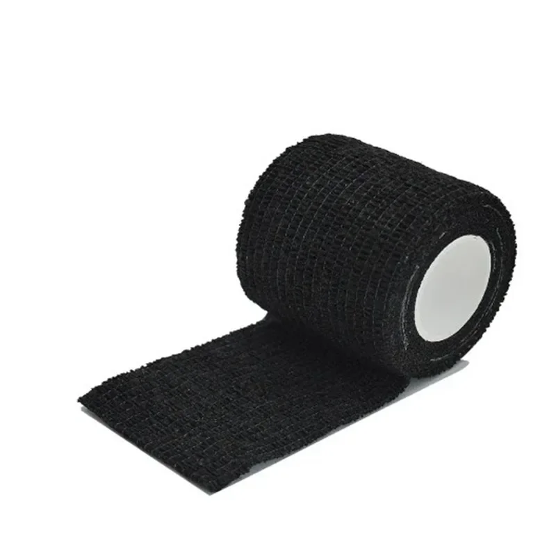 1/15Pcs 4.8m Black First Aid Self Adhesive Cohesive Elasticity Bandages Sports Tape for Wrist Ankle Sprains & Swelling