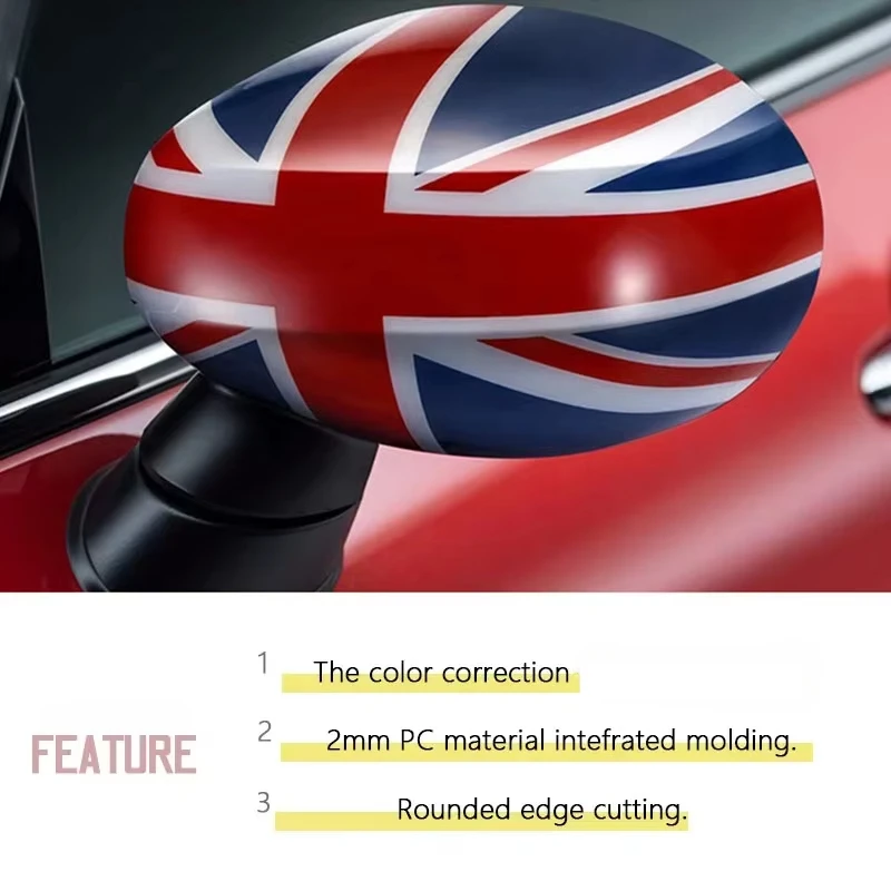 New Rearview Mirror Covers For Mini Cooper For S 2020 2021 2022 Countryman 19-24 Years For F60 F54 F55 F56 F57 Car Accessories