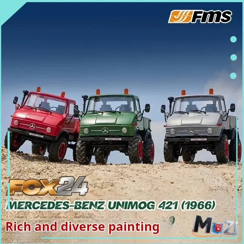 

Fms 1:24 Unimog Fcx Series Off Road 4wd Rc Climbing Car Remote Control Electric Simulation Car Model Adult Toy Gift