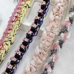 Hand Woven Fried Dough Twists Clothing Accessories Collar Cuffs Diy Hair Accessories Tweed Lace Decorative Materials Webbing