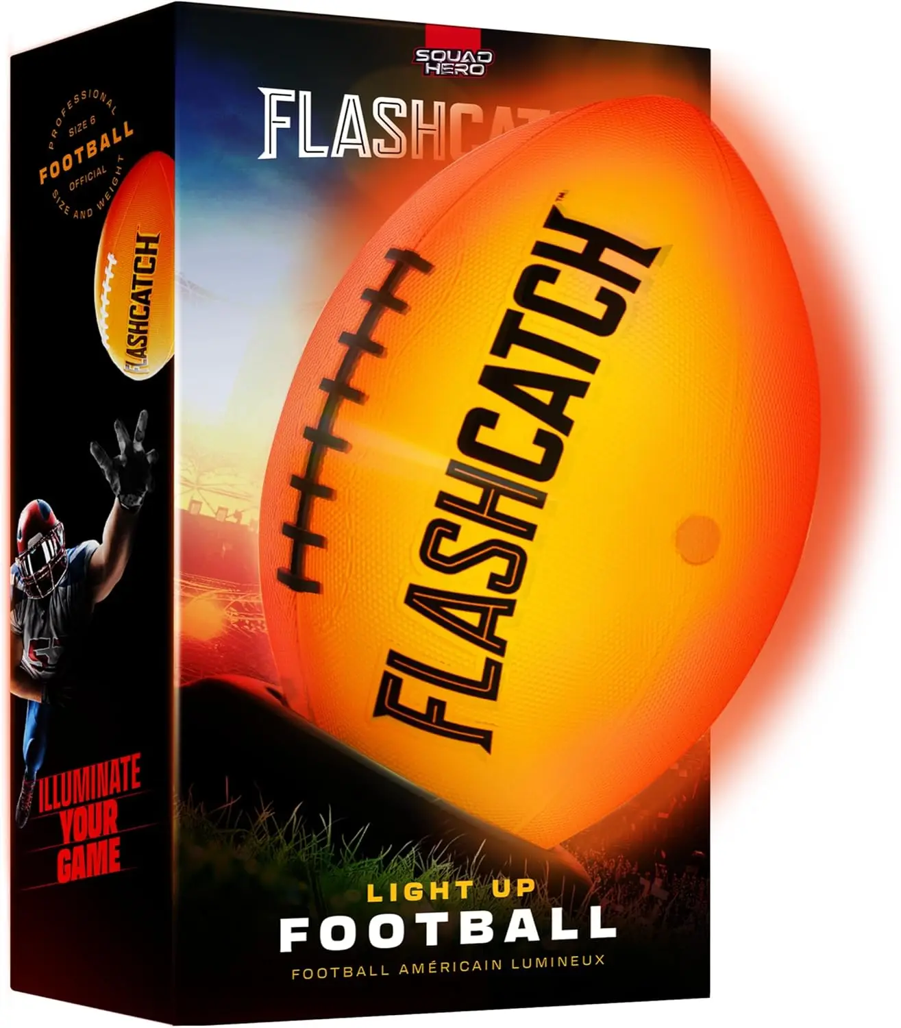 

Glow in the Dark Football - Official Size 6 - Perfect Gift for Boys 8-15 - Outdoor Sports Toy