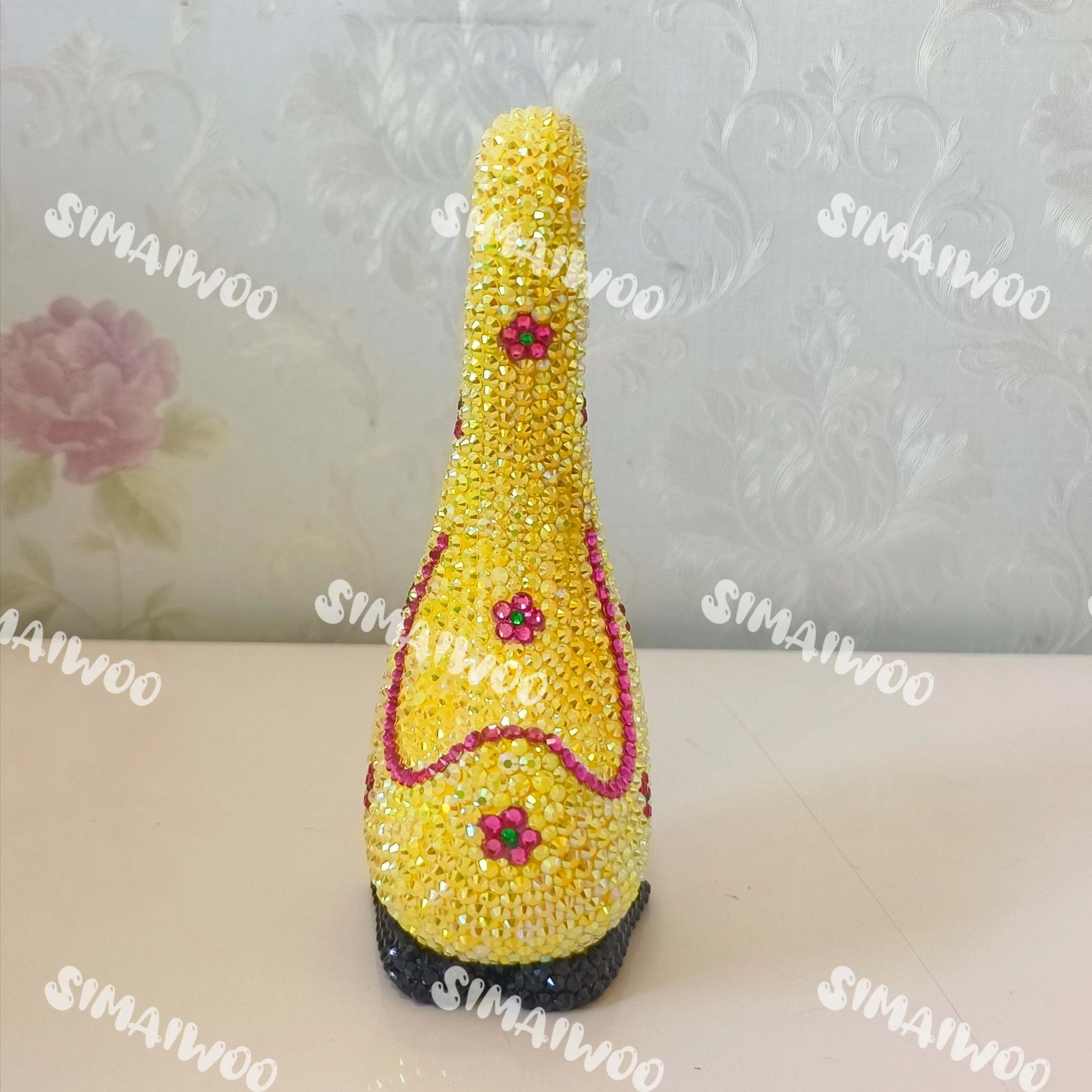 Handgefertigte Strass-Gelbe Ente, Paar-Figur, Diamant, glitzernd, niedliches Tier, Heimdekoration, Mosaik, Kreuzstich, Weihnachtsgeschenk – Detail 3