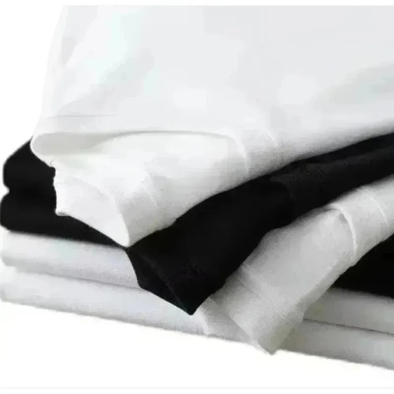 ローマ承認私黒綿プリント Tシャツ男性のための高品質 O ネック半袖綿 100% Tシャツトップ 51442