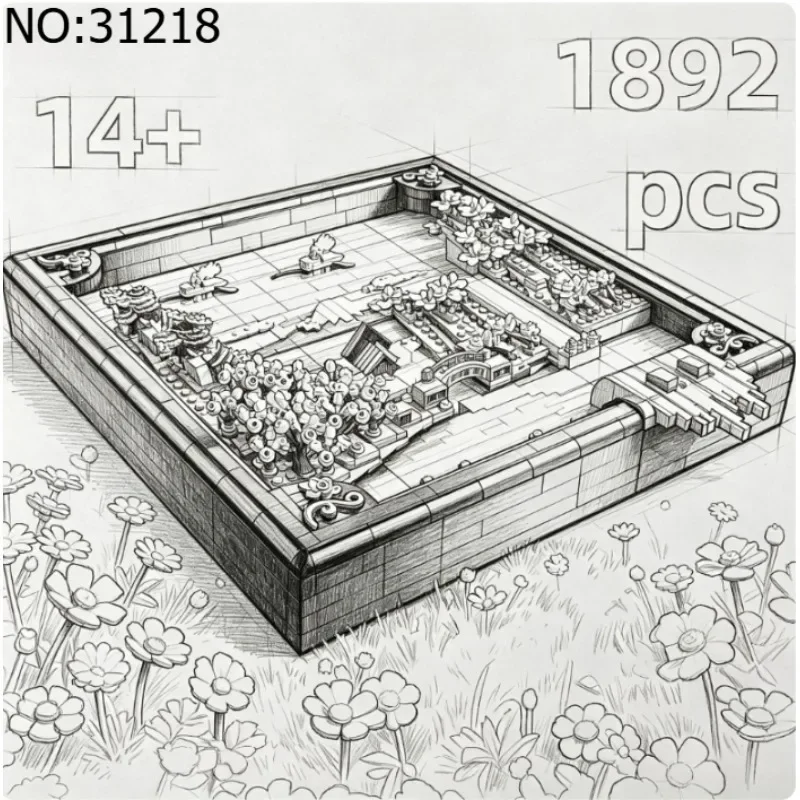 2026 Best-selling Latest Cherry Blossom Scenery Toy Model, Suitable for Home Decoration Models and Adult Holiday Gifts