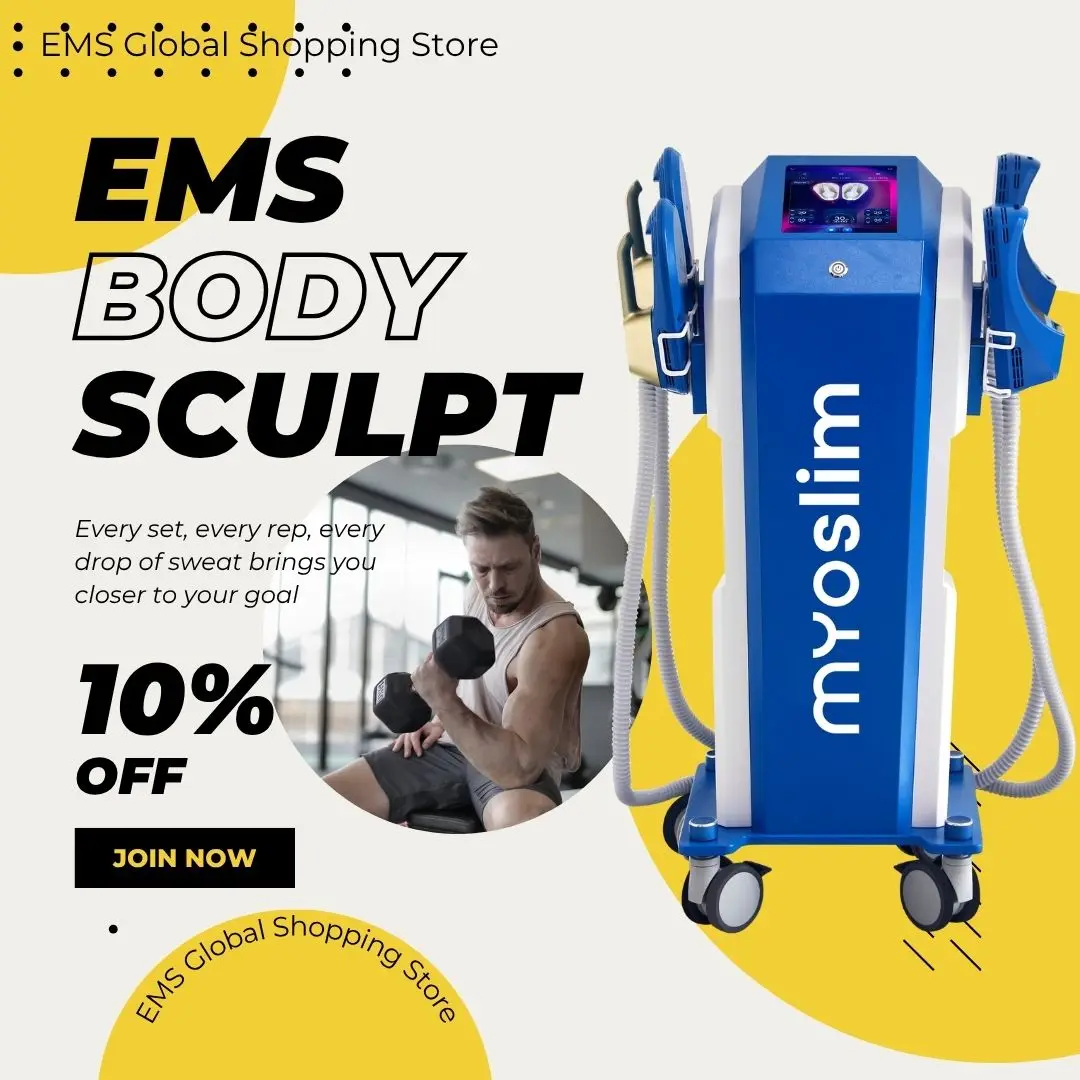Professional EMS Body Contouring Device MYOslim 6500W 15Tesla Beauty Salon Equipment for Muscle Toning and Body Care