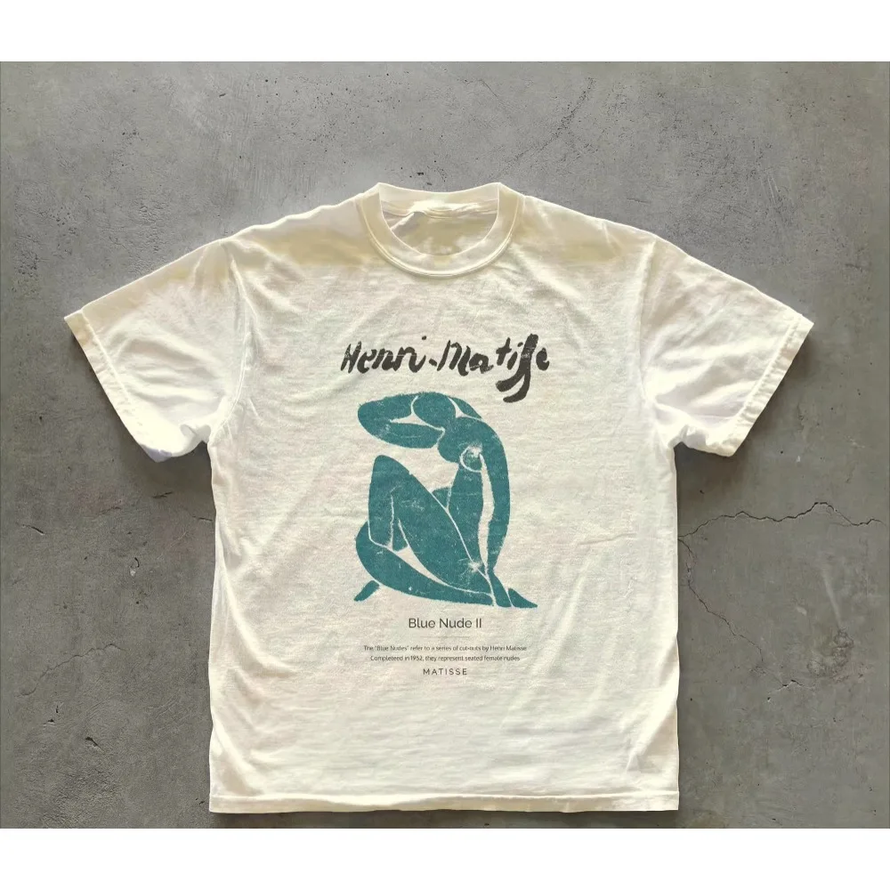 Blue Nude II T-Shirt Inspired By Henri Matisse  Minimalist Art Lover Tee Unisex Premium Cotton Graph Streetwear