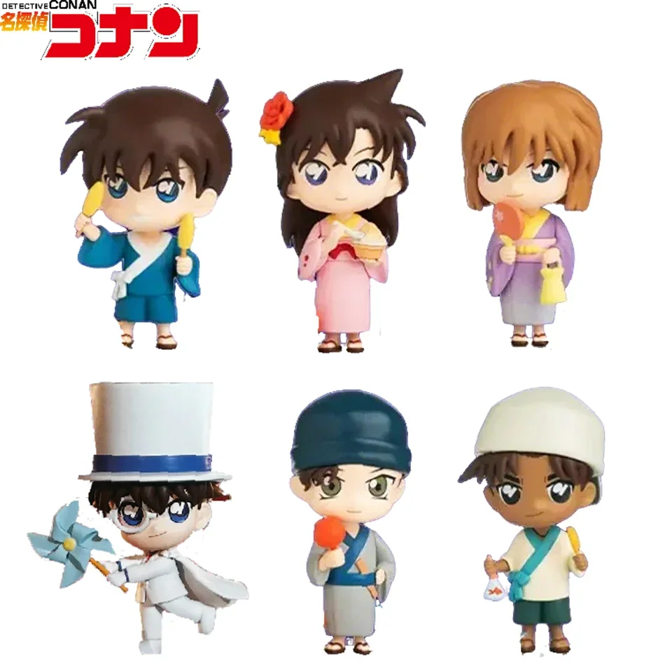 Detective Conan Anime-Figur Conan Edogawa Actionfigur Q-Version Sammlermodell Puppe Spielzeug Desktop-Dekoration Geschenke