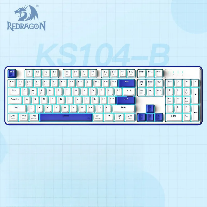 Redragon KS104 Mechanical Keyboard Bluetooth Wired Wireless Multi Device Connection Gasket Smart Structure gaming keyboard