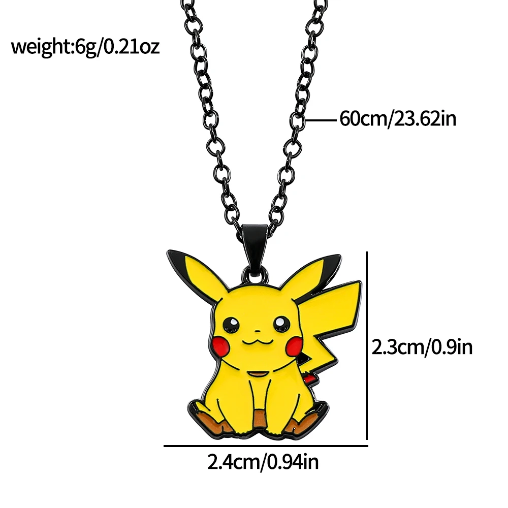 البوكيمون أنيمي قلادة معدنية قلادة - بيكاتشو السنجاب Bulbasaur Charmander لطيف الشكل مجوهرات اكسسوارات الحفلات الديكور #3
